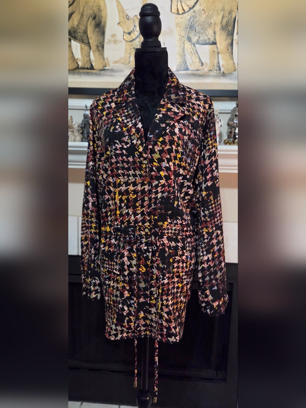 Investments Multi-Color Houndstooth Shacket